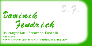 dominik fendrich business card